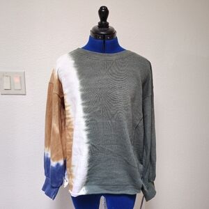 Democracy Oversized Tie Dye Crew Sweatshirt